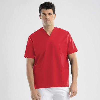 anade-chaqueta-uniforme-trabajo-pijama-sanitario-rojo